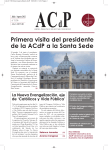 Primera visita del presidente de la ACdP a la Santa Sede