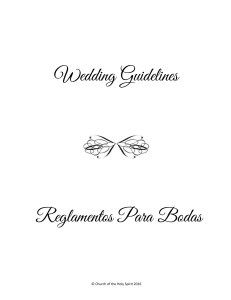 Wedding Guidelines Reglamentos Para Bodas