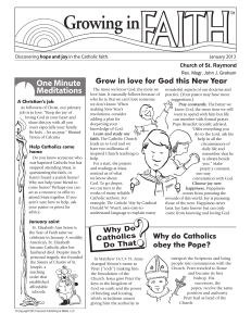 Grow in love for God this New Year Why do Catholics obey the Pope?