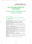 BOLETÍN BIBLIOGRÁFICO VOCACIONAL Instituto Vocacional