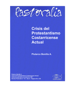 Crisis del Protestantismo Costarricense Actual