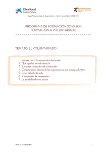 tema 10. el voluntariado - Coordinadora ONG de Desarrollo La Rioja