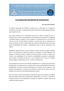 La construcción permanente de la democracia
