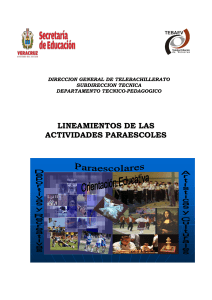 Lineamientos de Paraescolares - Supervisión Escolar zona Veracruz