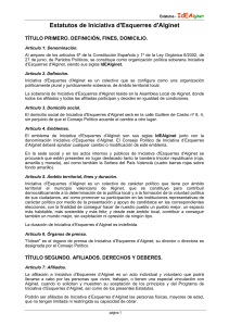 Estatutos de Iniciativa d`Esquerres d`Alginet
