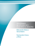 Programas de Estudio 2011 Formación Cívica.