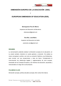 dimensión europea de la educación