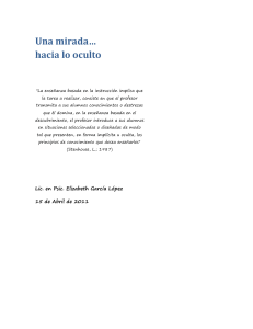 Una mirada… hacia lo oculto