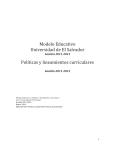 Modelo Educativo y Políticas y lineamientos curriculares