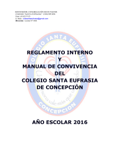 Reglamento y Manual de Convivencia Escolar