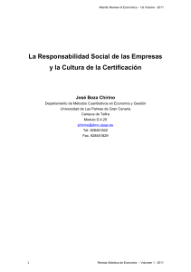 La Responsabilidad Social de las Empresas y la Cultura de la