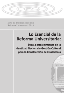 serie: publicaciones de la reforma universitaria no. 4 lo
