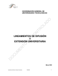 LINEAMIENTOS DE DIFUSIÓN Y EXTENSIÓN UNIVERSITARIA