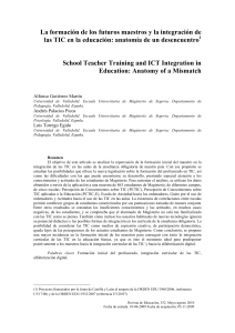 La formación de los futuros maestros y la integración de las TIC en