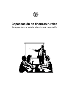 Capacitación en finanzas rurales: Guía para