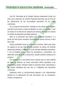 propuesta educativa vedruna - Colegio Jesús y María / Vedruna