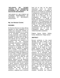 “INFLUENCIA DEL ESTRÉS LABORAL EN EL DESEMPEÑO