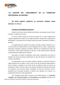La gestión del conocimiento en la Formación Profesional en Aragón