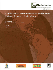 Cultura Política de la Democracia en Bolivia, 2014