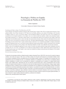 Art. 6.- Psicología y Política en España: La Encuesta de Pinillos de