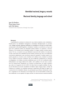 Identidad nacional, lengua y escuela