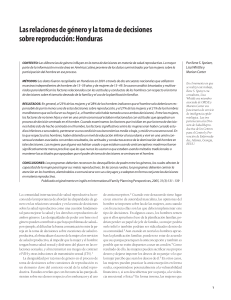Las relaciones de género y la toma de decisiones sobre
