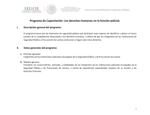 Programa de Capacitación: Los derechos humanos en la función