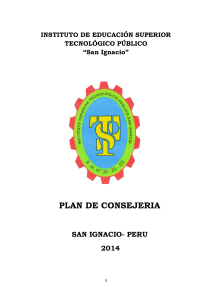 Plan de Consejería IESTPSI 2014