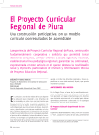 El Proyecto Curricular regional de Piura