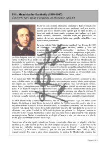 Félix Mendelssohn-Bartholdy (1809-1847) Concierto para violín y