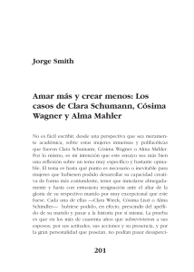 Los casos de Clara Schumann, Cósima Wagner y Alma Mahler