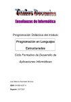 Programacion didactica del modulo Programacion en Lenguajes