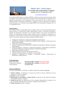 PROLE 2015 - Call for Papers -