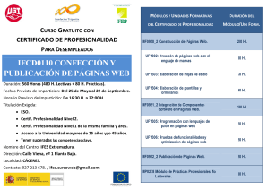 IFCD0110 CONFECCIÓN Y PUBLICACIÓN DE PÁGINAS WEB