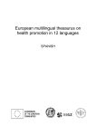 European multilingual thesaurus on health promotion in 12 languages