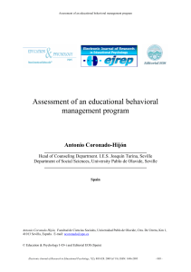 Assessment of an educational behavioral management program