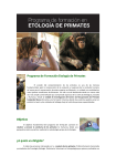 Programa de Formación Etología de Primates Objetivo ¿A quién va