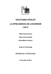 WOLFGANG KÖHLER LA INTELIGENCIA DE LOS MONOS (1917)