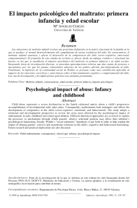El impacto psicologico del maltrato: primera infancia y edad escolar