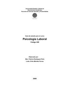 GE0448 Psicología laboral - 2008 - Psicología