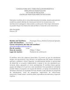 2015-1 Convocatoria Semilleros de Investigacioìn