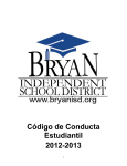Código de Conducta Estudiantil 2012-2013