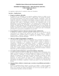 INFORME DE HABILITACIÓN / DISCAPACIDAD AFECTIVA O DE