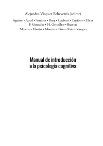 Capítulo 7 - Manual de PSICOLOGÍA COGNITIVA