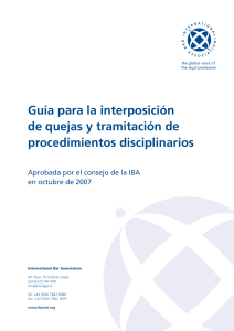 Guía para la interposición de quejas y tramitación de