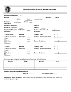 Evaluación Funcional de la Conducta