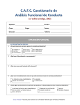 CAFC Cuestionario de Análisis Funcional de Conducta