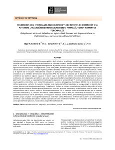 polifenoles con efecto anti-helicobacter pylori