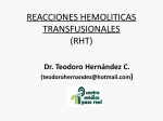Reacciones Hemolíticas Transfusionales (RHT)