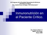 Inmunonutrición en el Paciente Crítico.